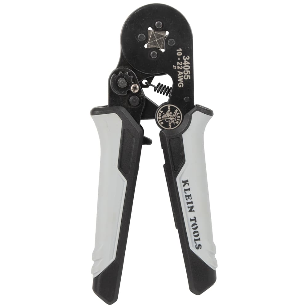 Crimpadora cuadrada con casquillo de trinquete para cables de 10 a 22 AWG