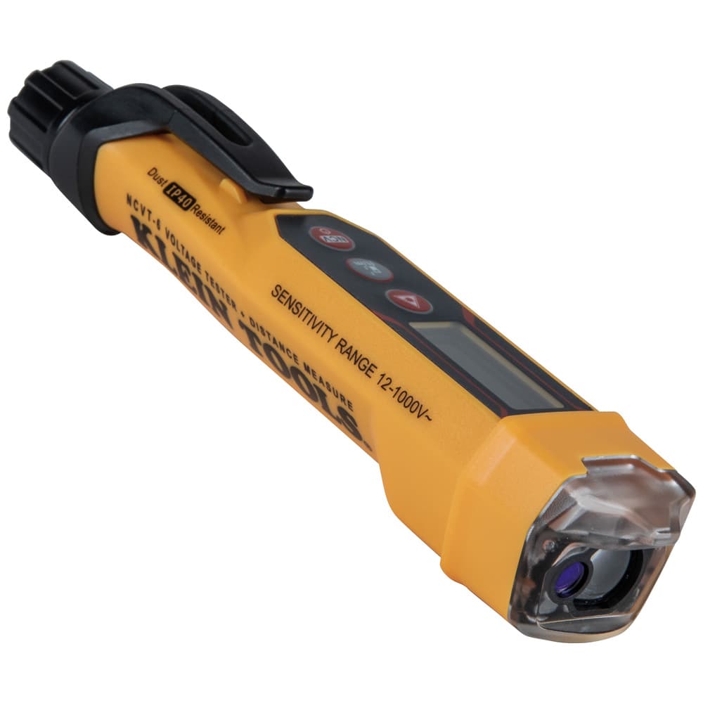 DETECTOR de voltaje sin contacto, 12-1000V AC, con medidor de distancia láser